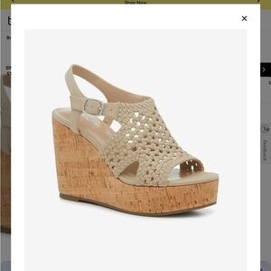 Mix No. 6 Beige Platform Wedge Sandals